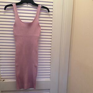 New Look Soft Pink Ribbed Mini Dress